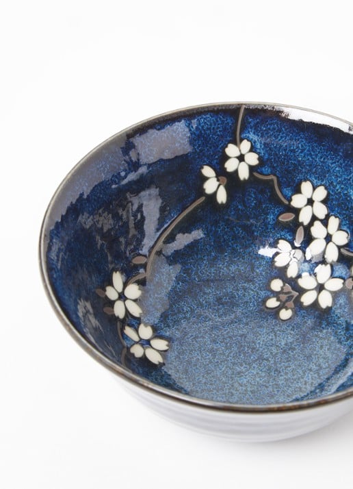 Tokyo Design Studio Sakura kom 15 cm - detail donkerblauw