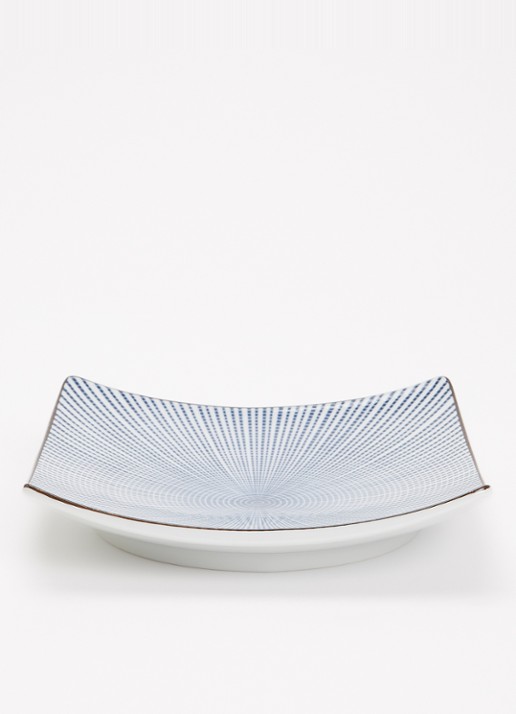 Tokyo Design Studio Sendan Blue sushi bord 19 cm - voorkant 3 blauw