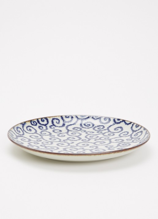Tokyo Design Studio Ten Karakusa dinerbord 25 cm - voorkant 2 blauw