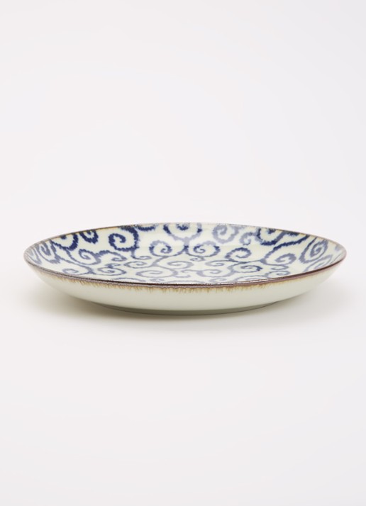 Tokyo Design Studio Ten Karakusa ontbijtbord 21,5 cm - voorkant 4 royalblauw