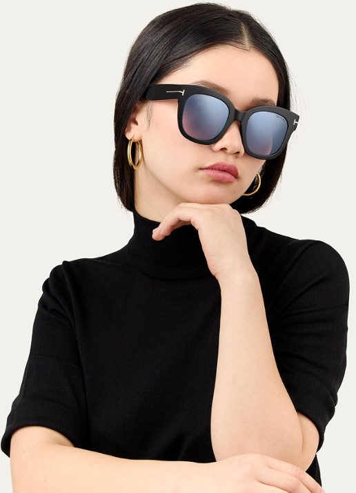 TOM FORD Beatrix-02 zonnebril FT0613 - voorkant 2 zwart
