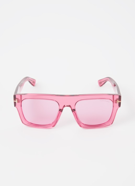 TOM FORD Fausto zonnebril FT0711 - voorkant 2 donkerroze