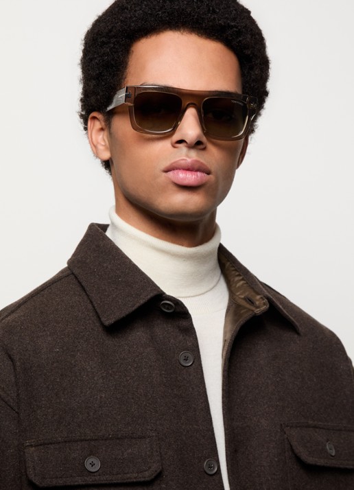 TOM FORD Fausto zonnebril TR001029 - voorkant 2 zand