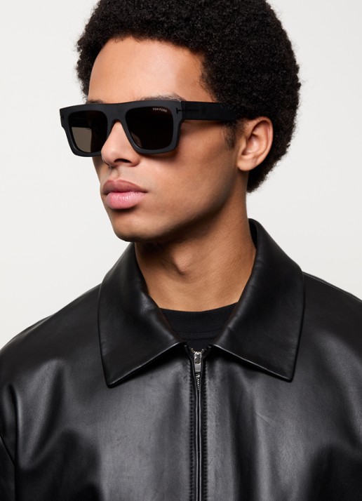 TOM FORD Fausto zonnebril TR001029 - voorkant 2 zwart