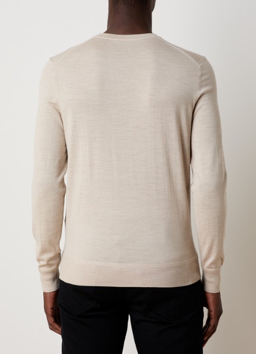Tom Ford Fijngebreide pullover van wol  - achterkant 3 beige