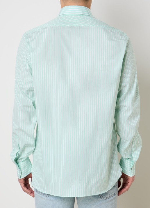 Tom Ford Regular fit overhemd met streepprint - achterkant 3 lichtgroen