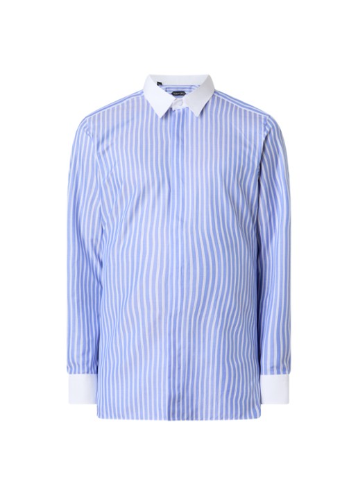 Tom Ford Regular fit overhemd met streepprint - voorkant 5 lichtblauw
