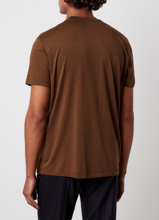 TOM FORD T-shirt met ronde hals - achterkant 3 cognac