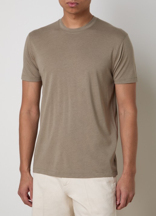 TOM FORD T-shirt met ronde hals - detail 3 olijfgroen