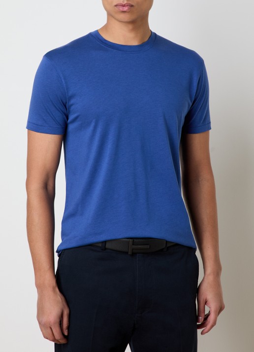 TOM FORD T-shirt met ronde hals - detail blauw
