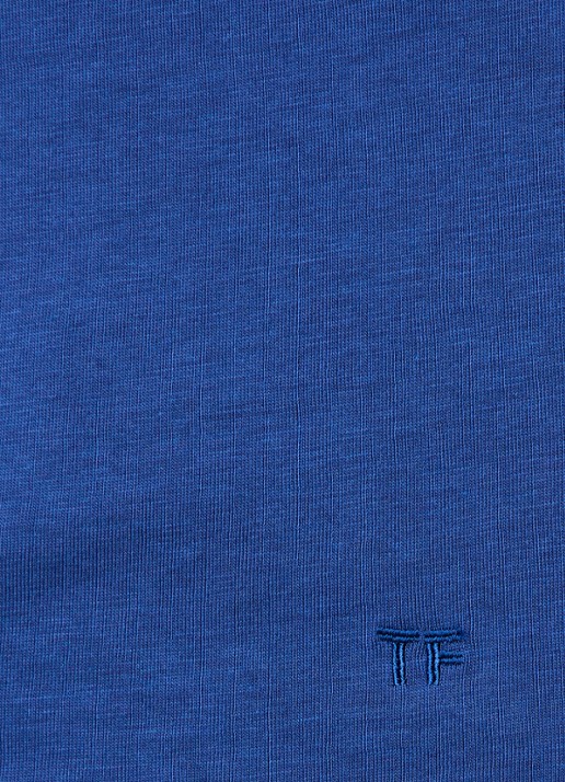 TOM FORD T-shirt met ronde hals - detail 2 blauw