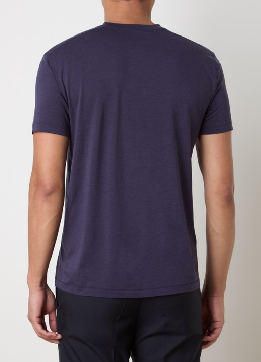 TOM FORD T-shirt met ronde hals - achterkant 5 donkerblauw