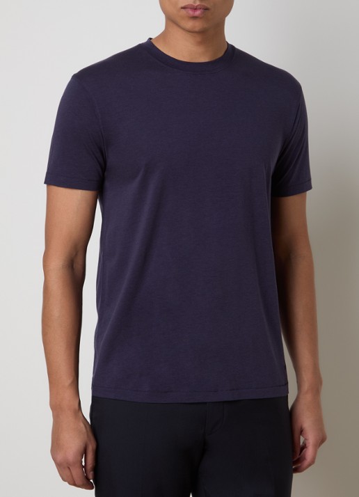 TOM FORD T-shirt met ronde hals - detail donkerblauw