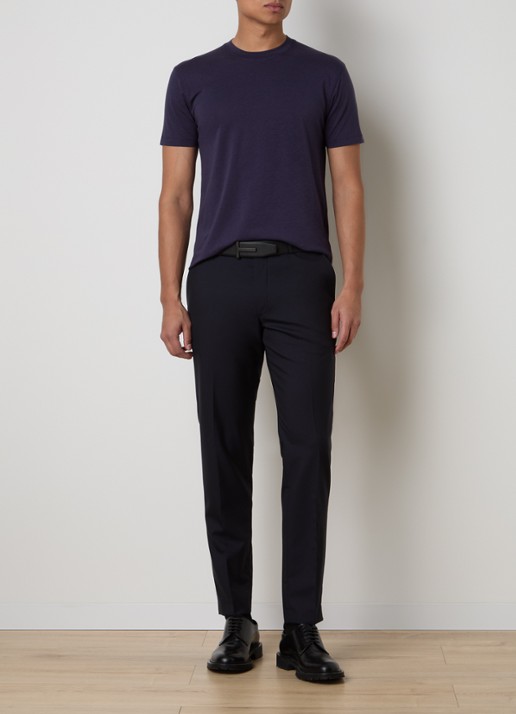 TOM FORD T-shirt met ronde hals - voorkant 4 donkerblauw
