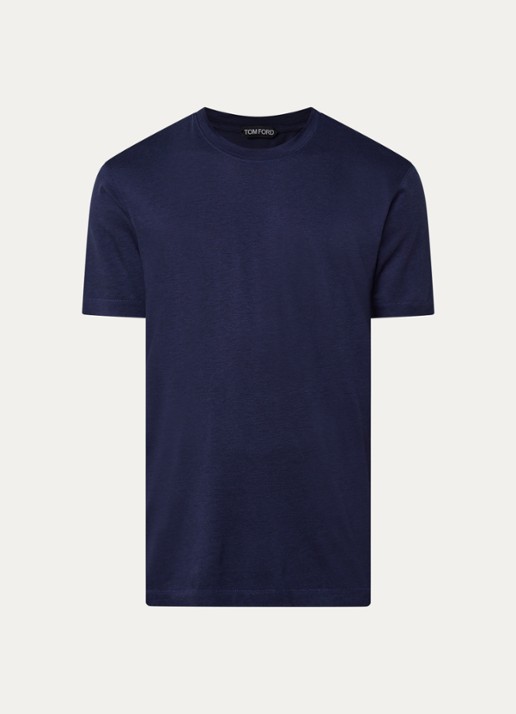 TOM FORD T-shirt met ronde hals - voorkant 4 indigo