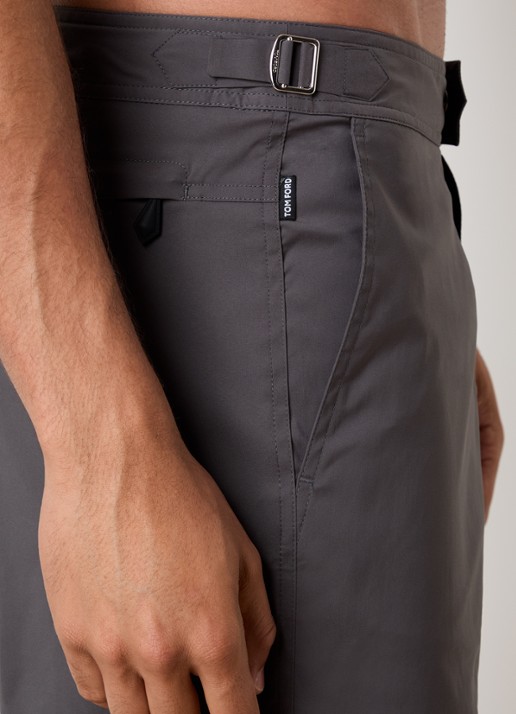 TOM FORD Zwemshorts met steekzakken - detail 2 antraciet