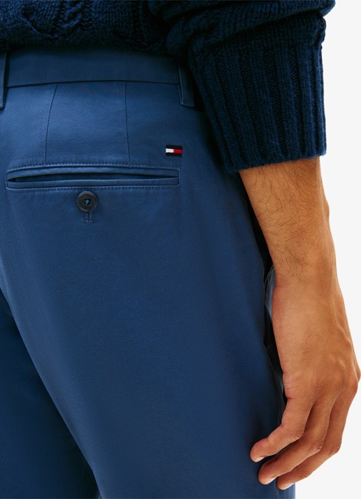Tommy Hilfiger 1985 Denton straight fit chino met steekzakken - detail 7 petrol