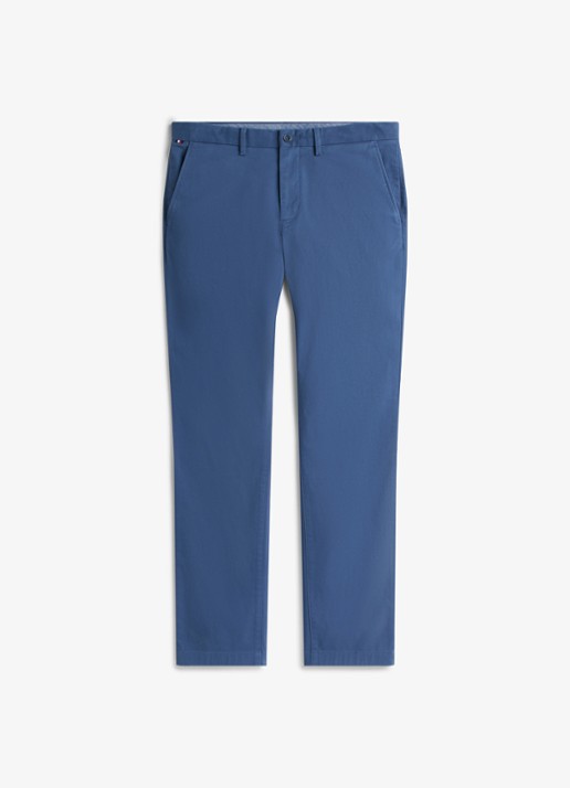 Tommy Hilfiger 1985 Denton straight fit chino met steekzakken - voorkant 3 petrol