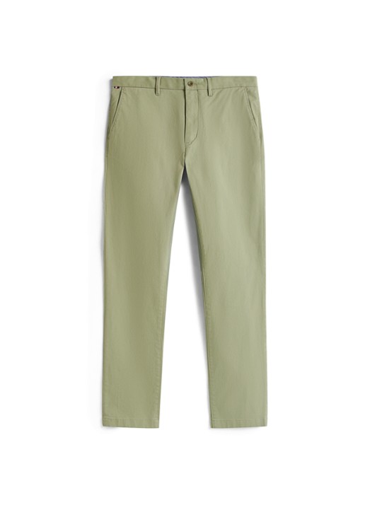 Tommy Hilfiger 1985 Denton straight fit chino met steekzakken - voorkant grijs