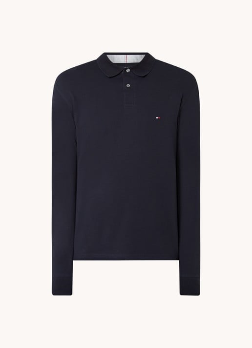 Tommy Hilfiger 1985 regular fit polo van piqué katoen  - voorkant 3 lichtblauw