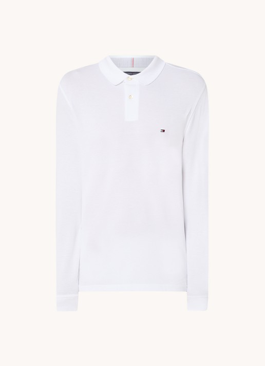 Tommy Hilfiger 1985 regular fit polo van piqué katoen  - voorkant 2 wit