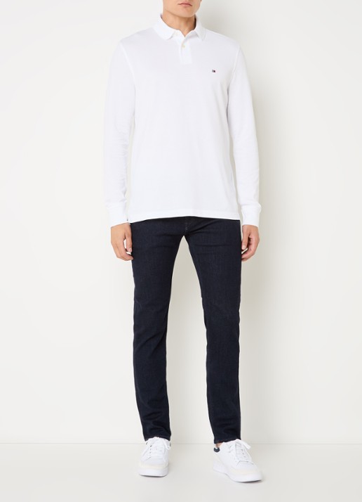Tommy Hilfiger 1985 regular fit polo van piqué katoen  - voorkant 3 wit