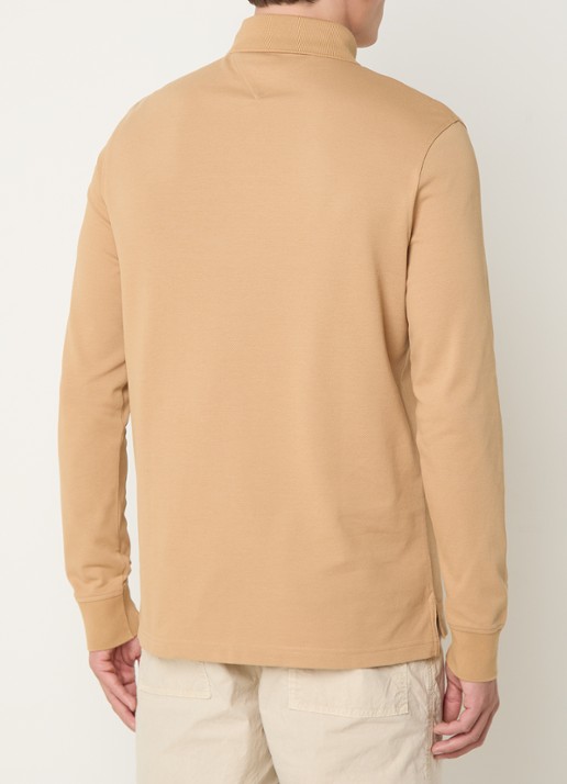 Tommy Hilfiger 1985 regular fit polo van piqué katoen  - achterkant 4 camel