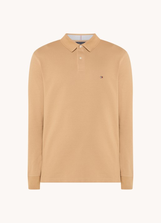 Tommy Hilfiger 1985 regular fit polo van piqué katoen  - voorkant 2 camel