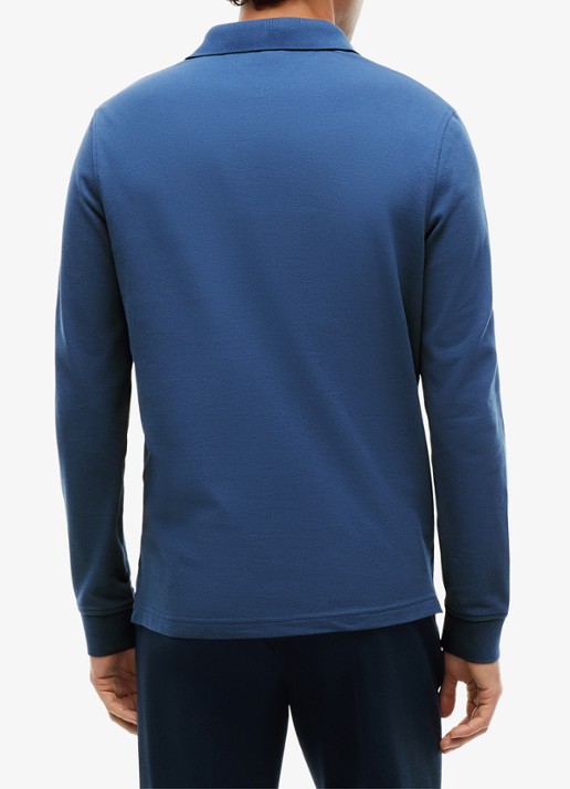 Tommy Hilfiger 1985 regular fit polo van piqué katoen  - achterkant 5 zeegroen