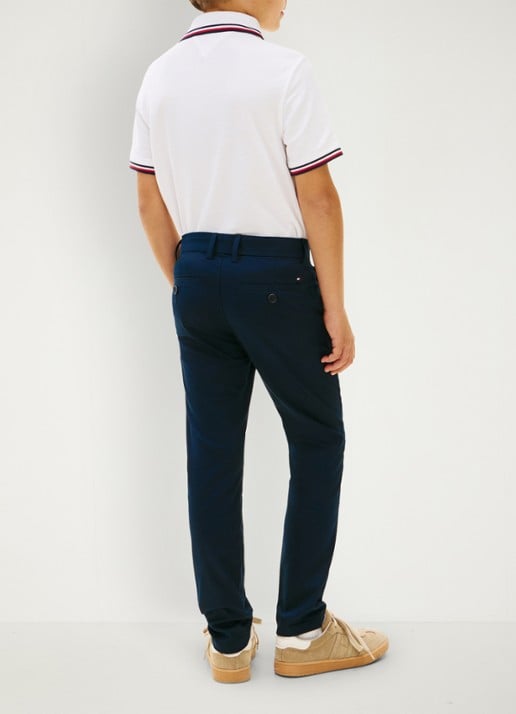 Tommy Hilfiger 1985 straight fit chino met steekzakken - achterkant 3 dark night navy-c1g