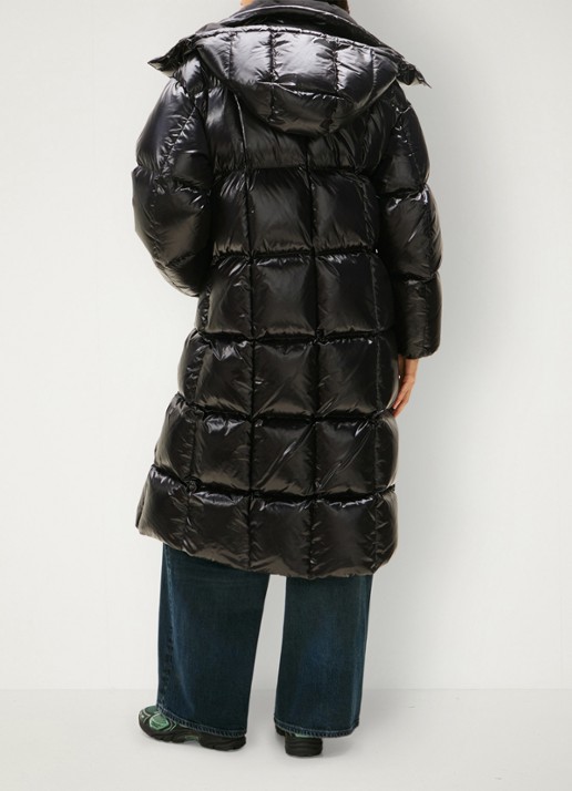 Tommy Hilfiger Alaska longline puffer jas met steekzakken - achterkant 5 zwart