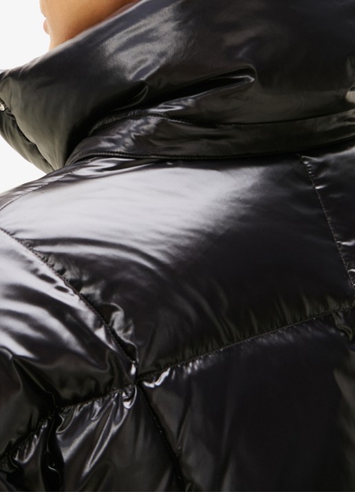 Tommy Hilfiger Alaska longline puffer jas met steekzakken - detail 4 zwart