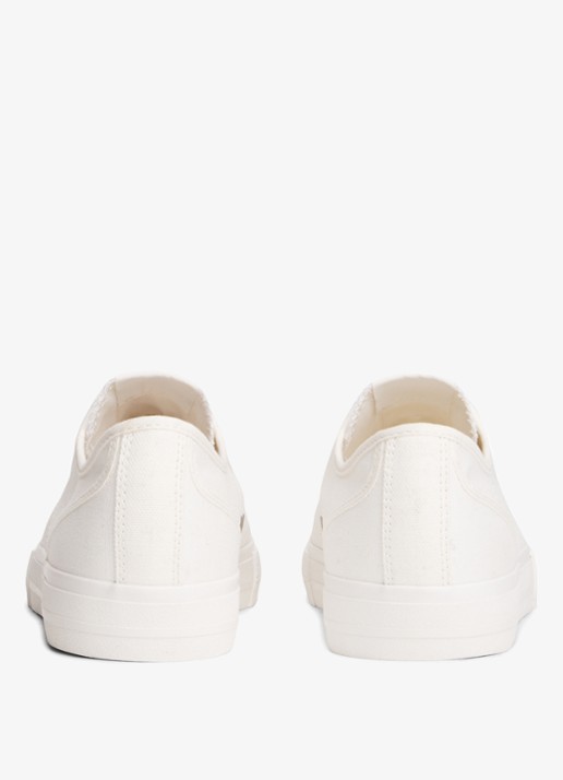 Tommy Hilfiger Archive Vulc sneaker met doorgestikte details  - achterkant 6 beige