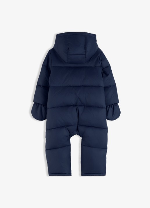 Tommy Hilfiger Babypak met capuchon - achterkant 2 donkerblauw