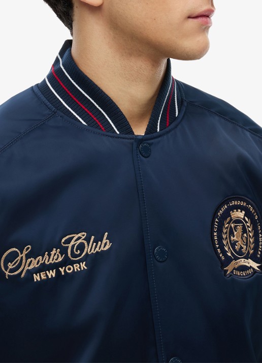 Tommy Hilfiger Baseball jack met logo - detail 3 dark night navy-c1g