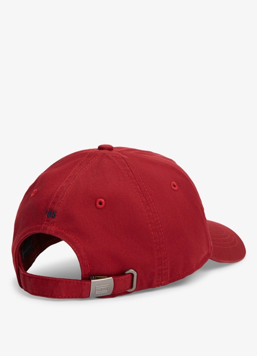Tommy Hilfiger Baseball pet met logoborduring - voorkant 2 regatta red-xit / rood