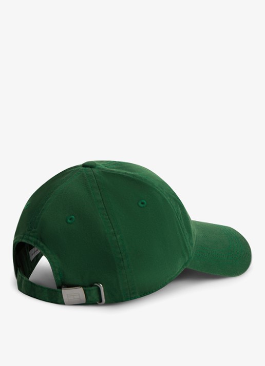 Tommy Hilfiger Baseball pet met logoborduring - achterkant 2 donkergroen