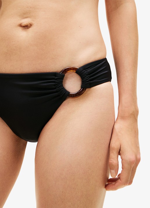 Tommy Hilfiger Bikinislip met ringdetail - detail 4 zwart