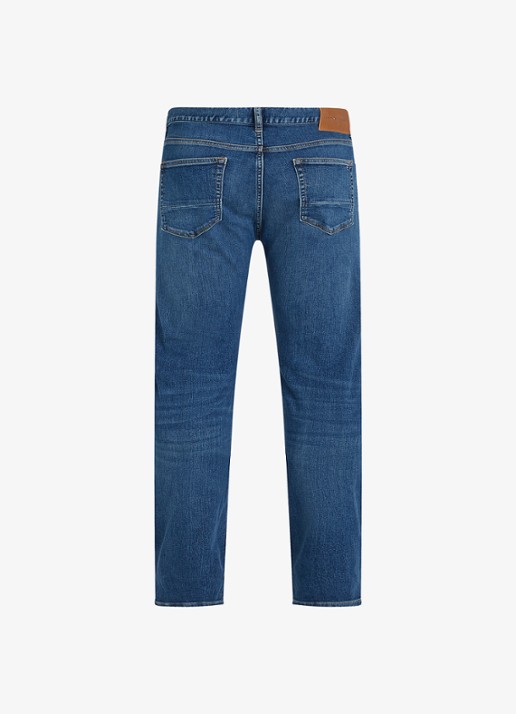 Tommy Hilfiger Bleecker slim fit jeans met donkere wassing - achterkant 2 indigo