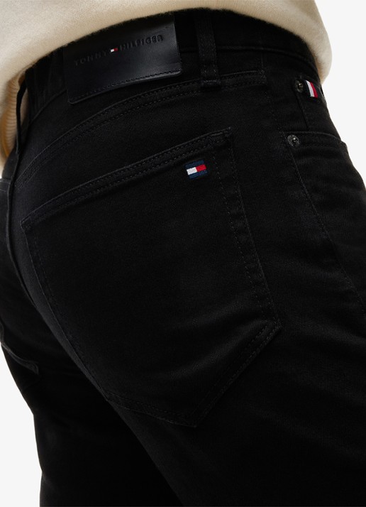 Tommy Hilfiger Bleeker slim fit jeans met gekleurde wassing - detail 3 zwart