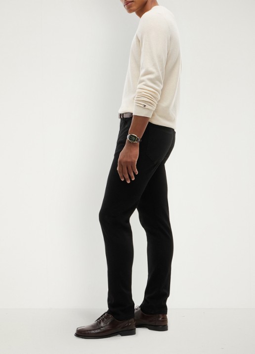 Tommy Hilfiger Bleeker slim fit jeans met gekleurde wassing - detail 4 zwart