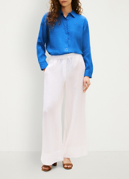 Tommy Hilfiger Blouse met grafische print - voorkant 2 blauw