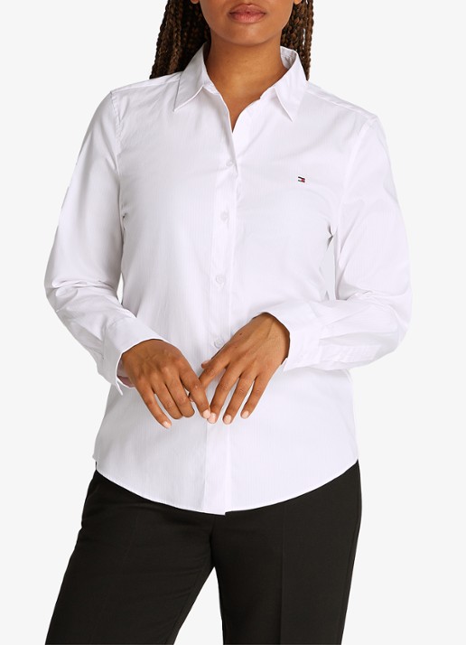 Tommy Hilfiger Blouse met logo - detail 4 lichtroze