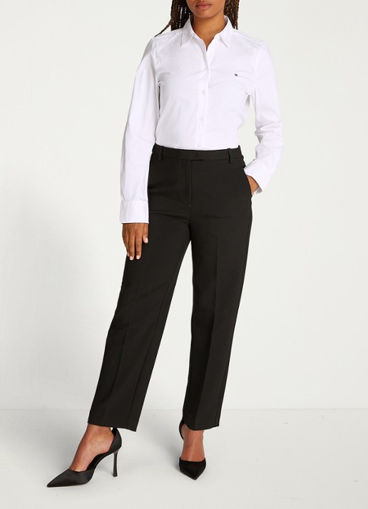 Tommy Hilfiger Blouse met logo - voorkant 2 lichtroze