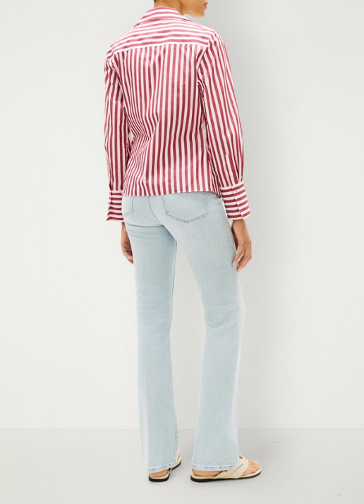 Tommy Hilfiger Blouse met streepprint - achterkant 3 rood
