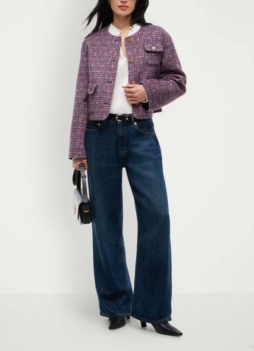 Tommy Hilfiger Blouse van satijn met knoopdetail - voorkant 3 ivoor