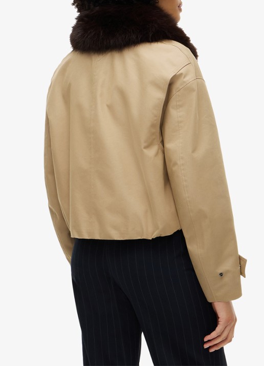 Tommy Hilfiger Bomberjack met afneembare kraag - achterkant 3 camel