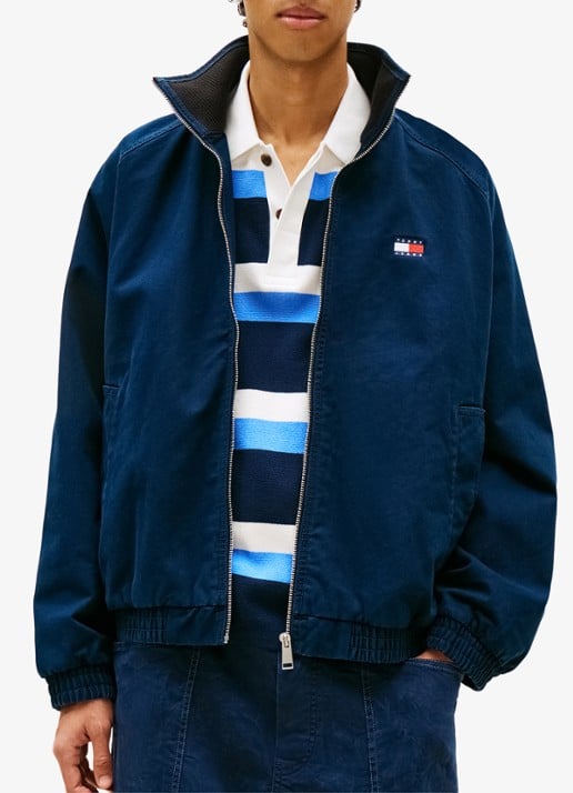 Tommy Hilfiger Bomberjack met logoborduring en steekzakken