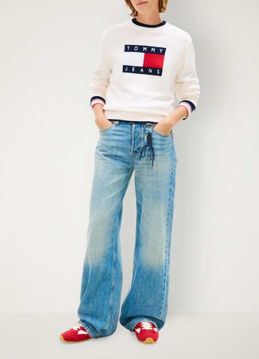 Tommy Hilfiger Bomberjack met logoborduring en steekzakken - voorkant 3 donkerblauw