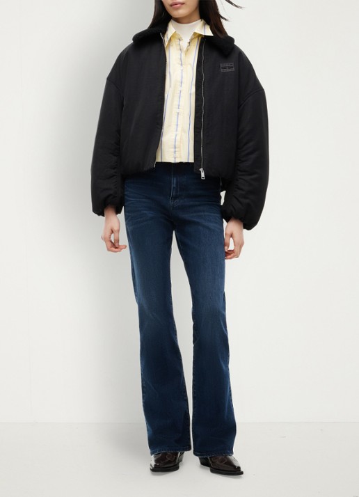 Tommy Hilfiger Bomberjack met logoborduring - voorkant 4 zwart
